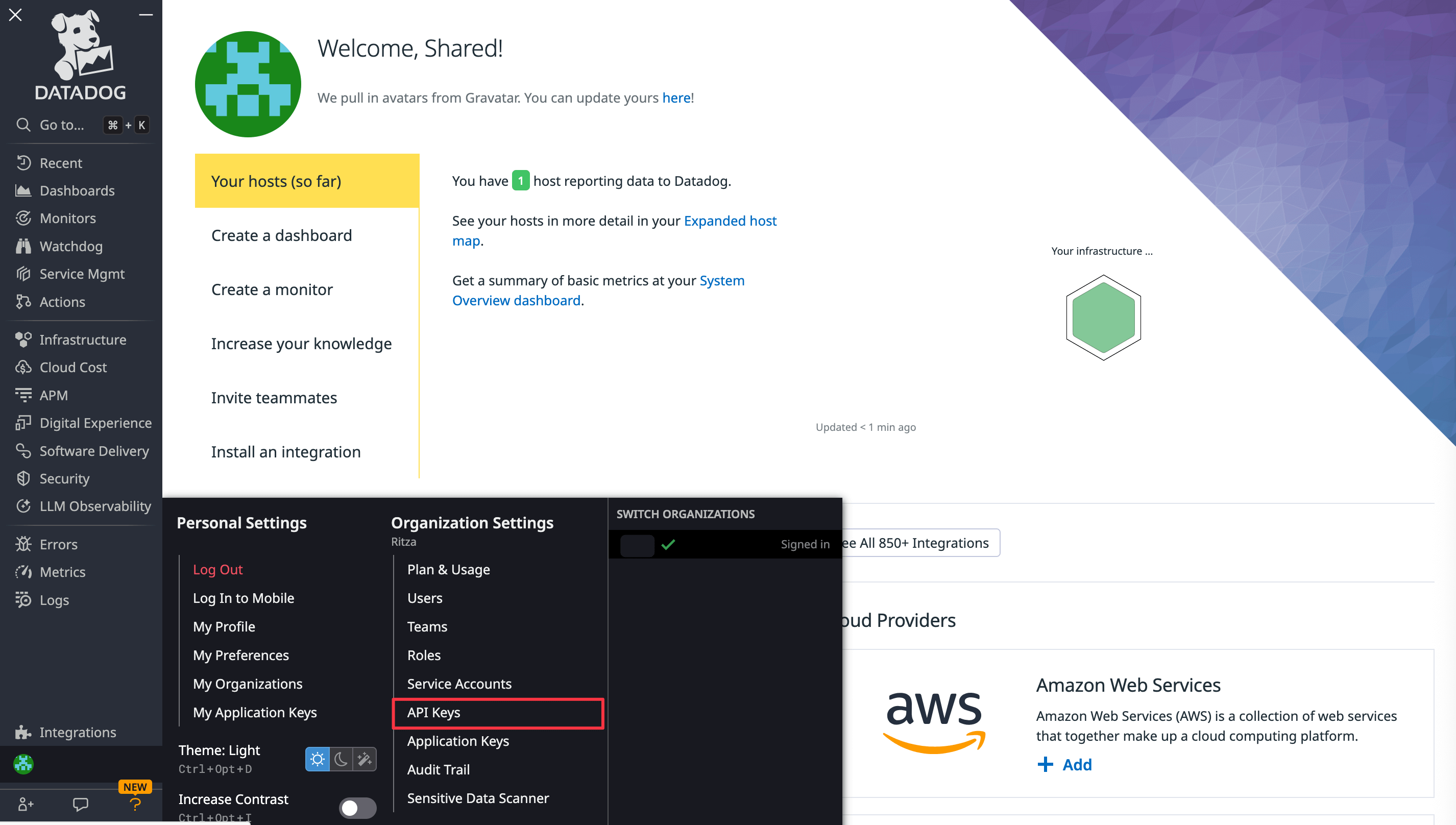 Datadog API key