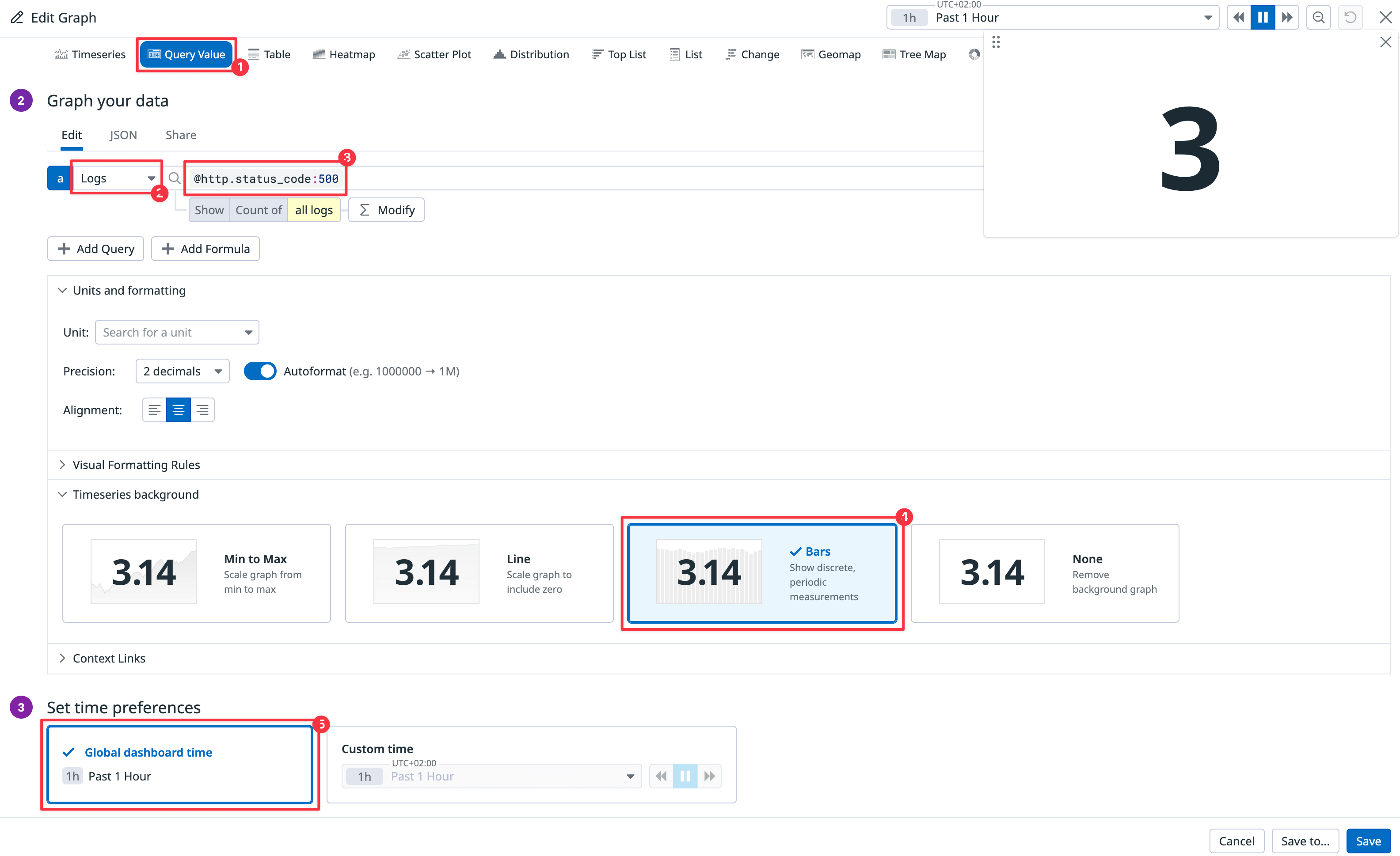 Datadog edit widget